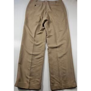 Lyle & Scott scottland performance slacks pleated beige khaki size 36x32 ^